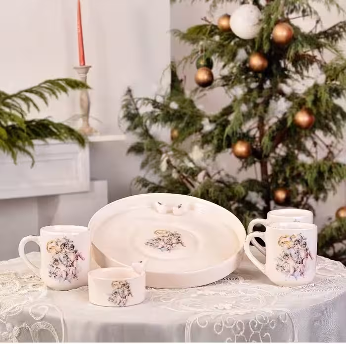 ست پذیرایی سرامیکی طرح فرشته کد 102550