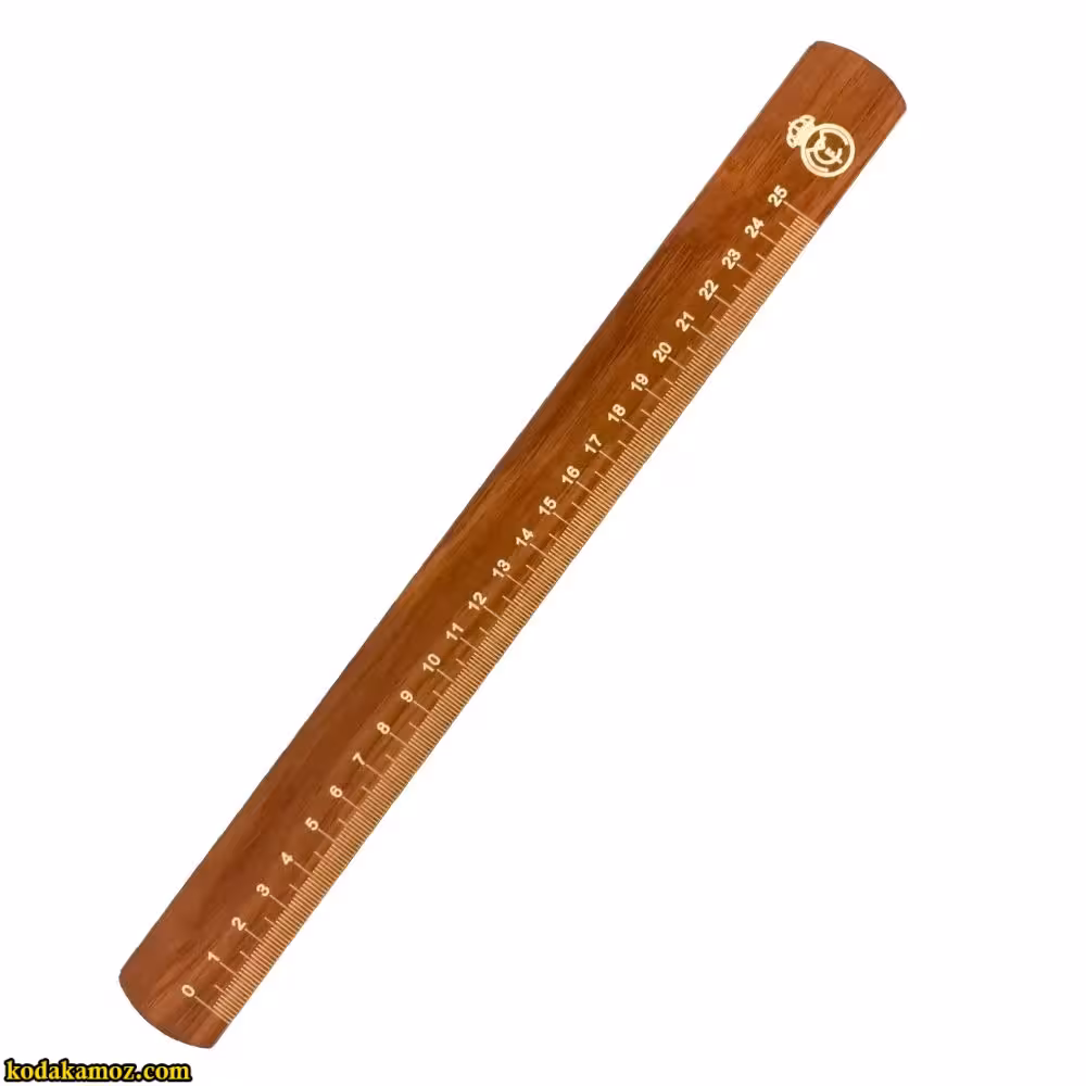 خط کش 25 سانت چوبی