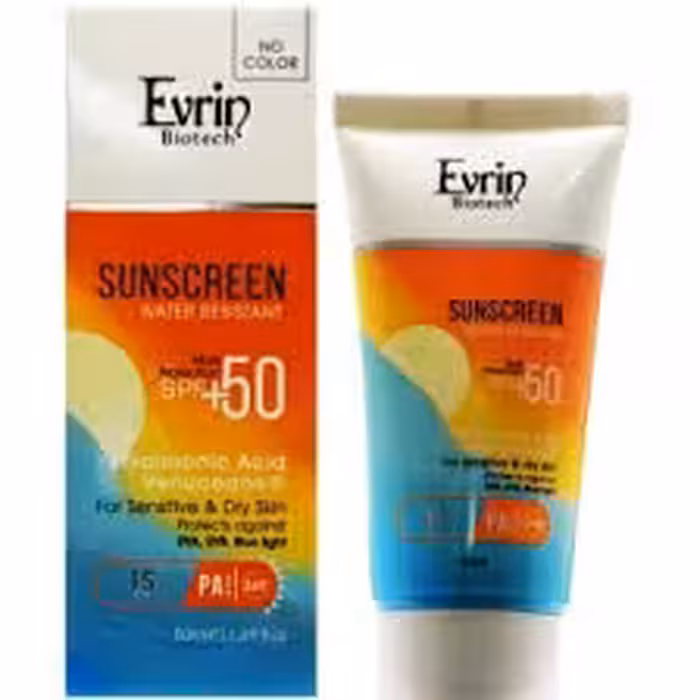 کرم ضد آفتاب پوست خشک و حساس بدون رنگ SPF 50 اورین