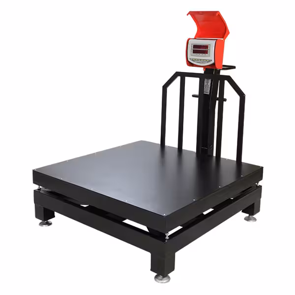 باسکول 2000 کیلویی بدون چرخ سینی 120*120 نمایشگر ثابت محک