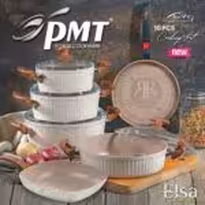 PMT پی ام تی سرویس قابلمه  10 پارچه مدل السا کرم  7076