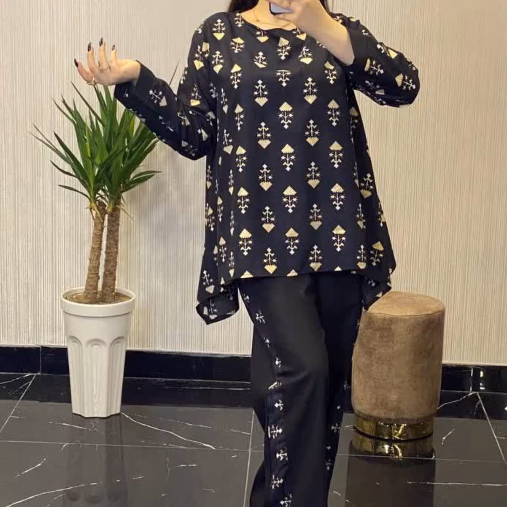 ست دو تیکه تونیک و شلوار دریا