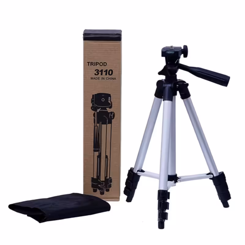 سه پایه گوشی و دوربین 3120 و 3110 تریپاد tripod(پایه نگهدارنده دوربین موبایل فیلم برداری عکاسی همسفر منوپاد طرح و مدل)