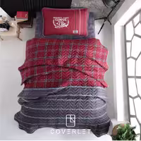 روتختی پنبه دوزی طرح اسپرت زرشکی یکنفره مدل Campus