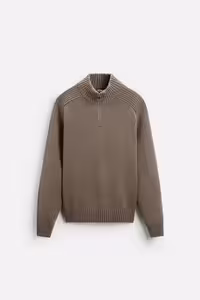 پلیور مردانه زارا HIGH NECK QUARTER-ZIP SWEATER | تهران زارا TehranZara