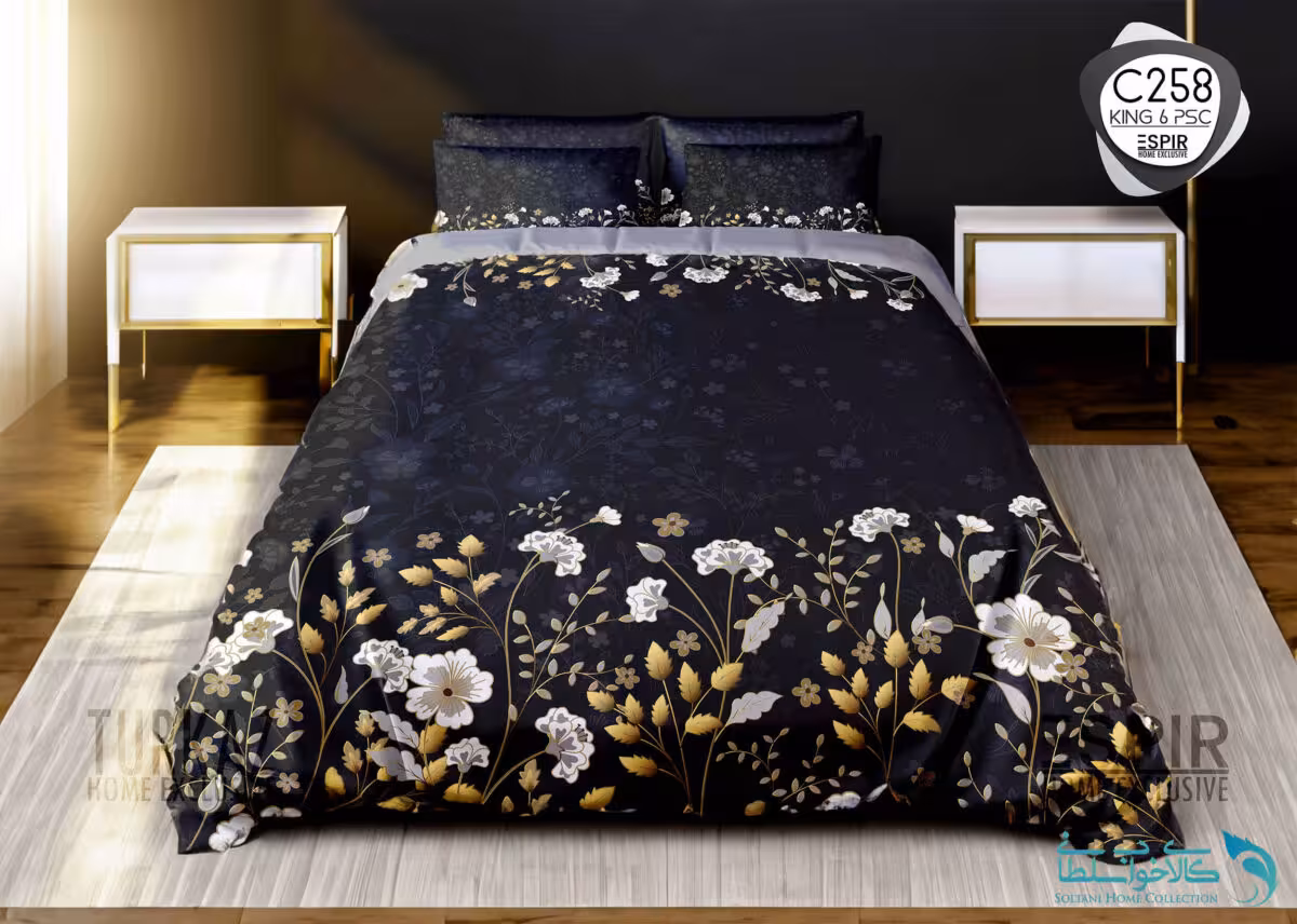 روتختی طرح گل شب بو دونفره برند Espir کد C258