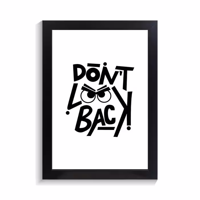 تابلو تایپوگرافی طرح dont look back کد PF-15053
