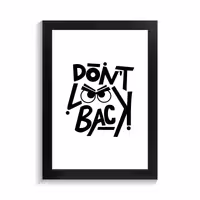 تابلو تایپوگرافی طرح dont look back کد PF-15053