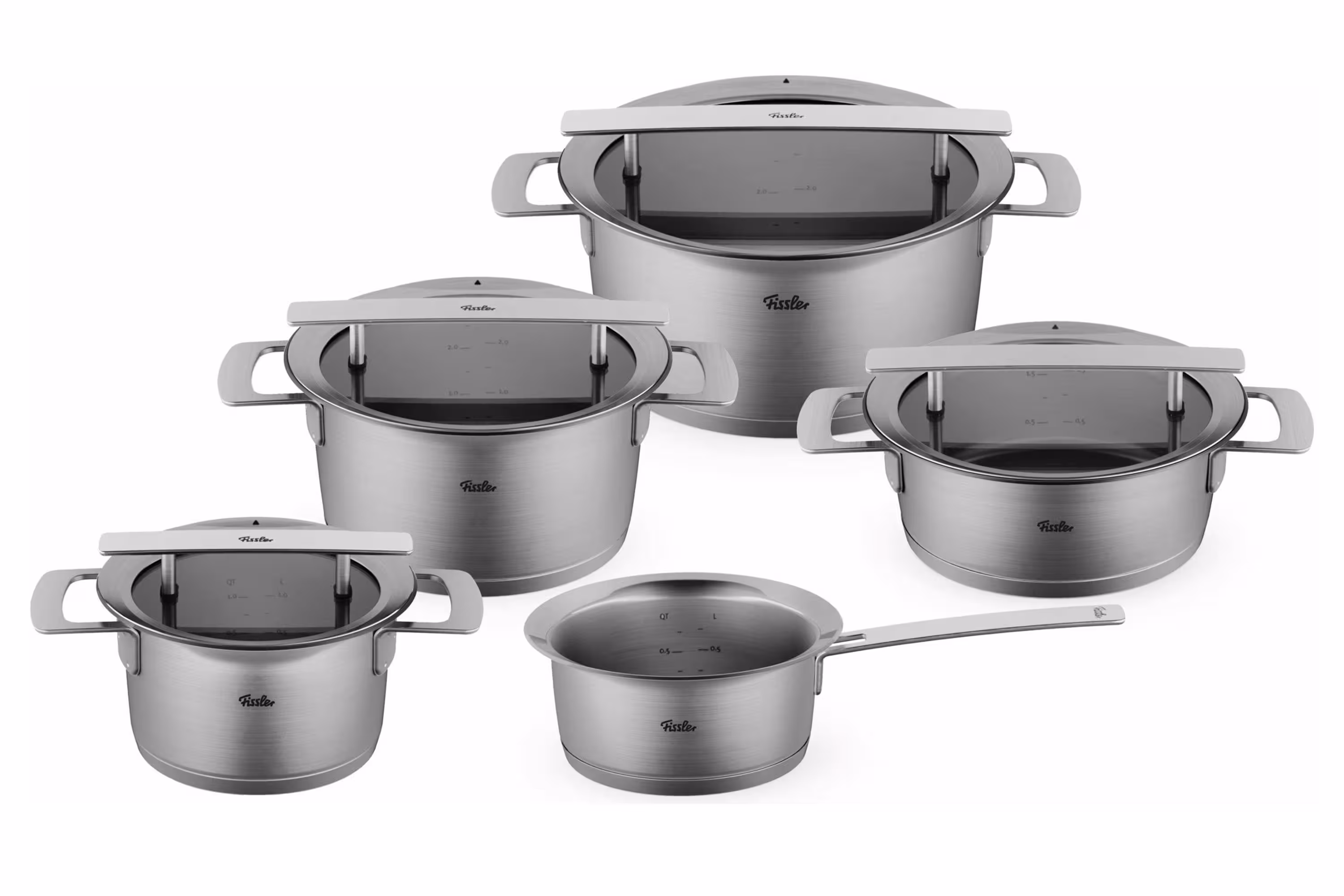 سرویس قابلمه استیل 9 پارچه برند Fissler آلمان مدل Phi Collection