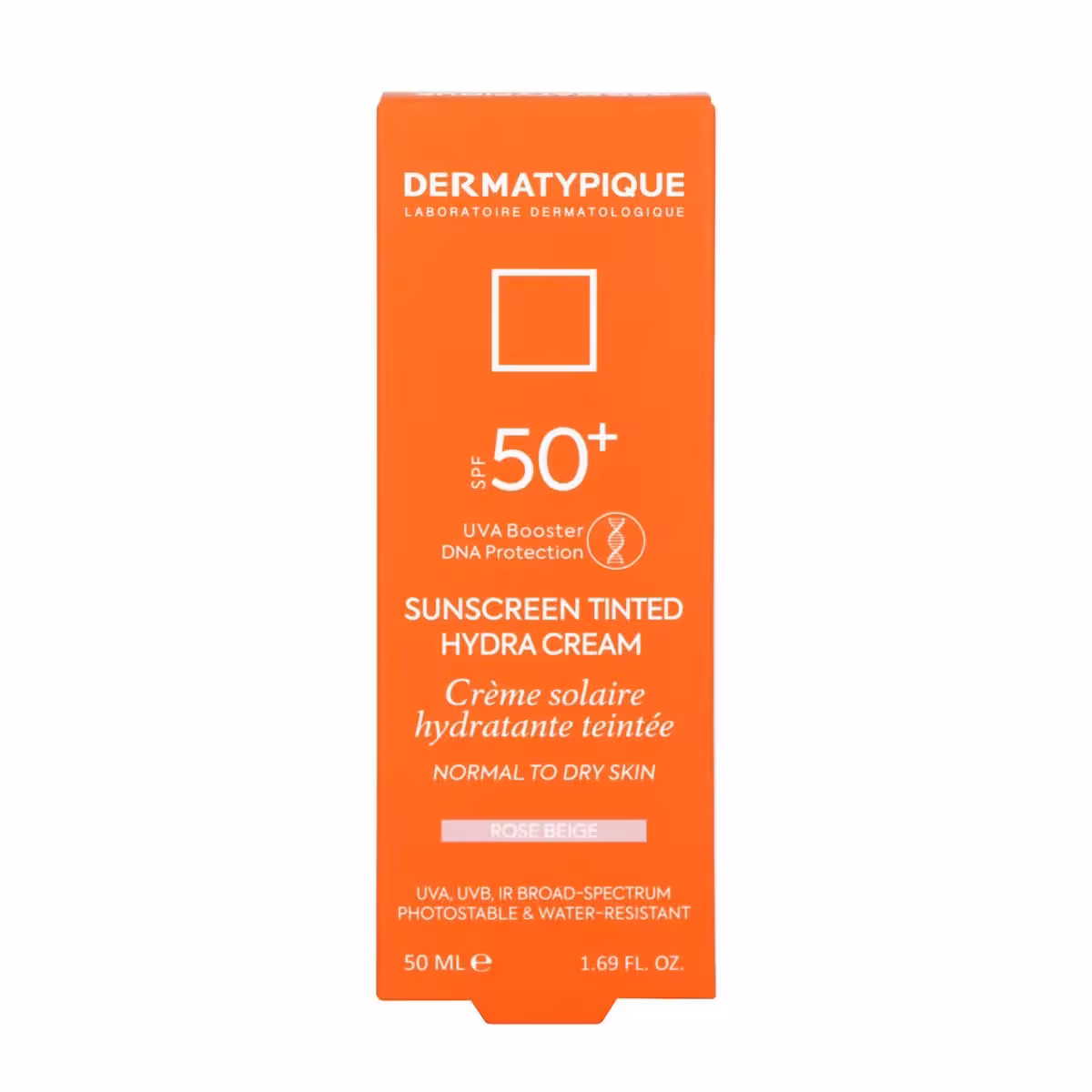 ضد آفتاب رنگی هیدرا پوست خشک SPF50 رز بژ درماتیپیک 50 میلی لیتری