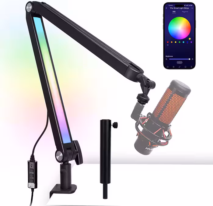 پایه میکروفون هایپرایکس HyperX Boom Arm with RGB Light