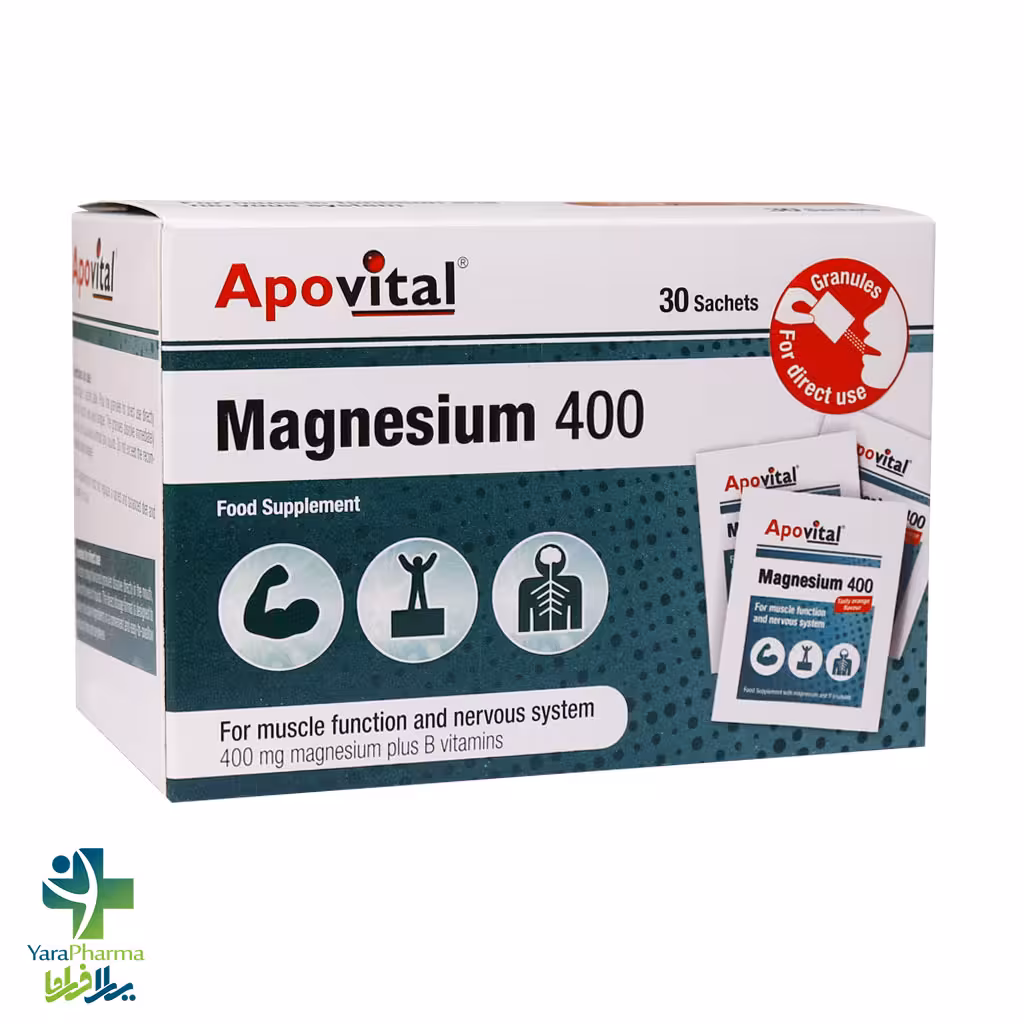ساشه منیزیم 400 آپوویتال 30 عدد