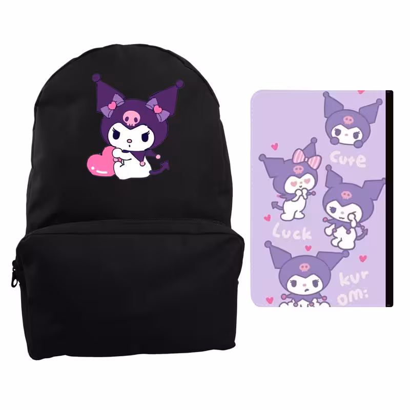 کوله پشتی مدرسه مدل عروسک کرومی کد 55 به همراه کلاسور | چاوه