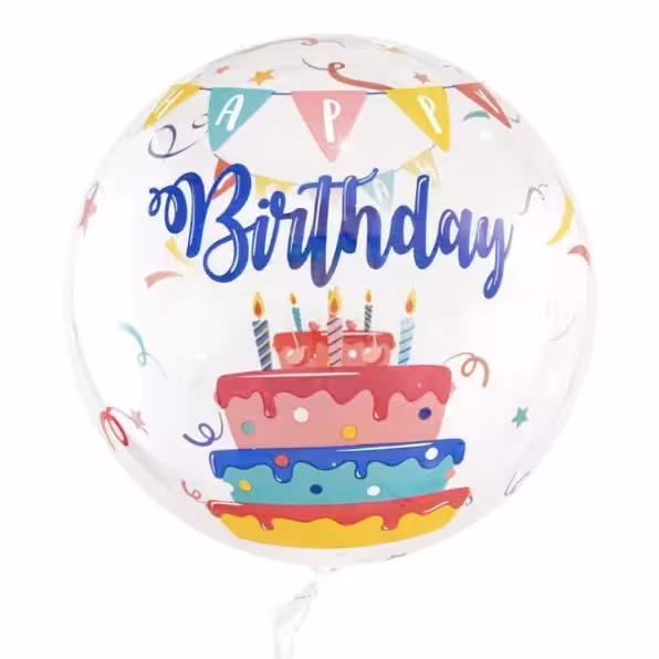 بادکنک بوبو بالن طرح کیک هپی