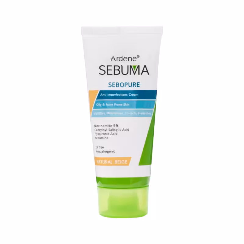 کرم SEBOPURE یکنواخت کننده رنگی بژ طبیعی 30 میلی لیتر آردن سبوما