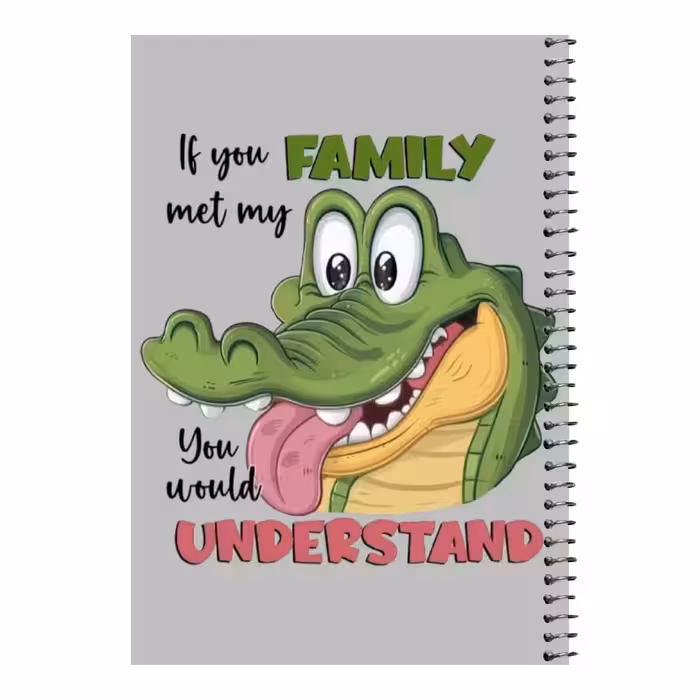 دفتر مشق 80 برگ اس جی مدل تمساح