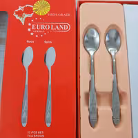 قاشق چایخوری 12 پارچه یورولند آلمانی EURO LAND    GERMAN  ضخامت 2 میلی متر