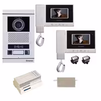 مجموعه دربازکن تصویری کارتی سیماران مدل 43HS-VFBC2/N دو طبقه به همراه محافظ ولتاژ مانیتور | چاوه