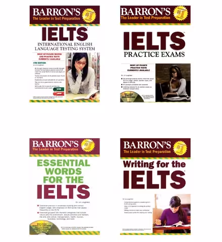 پک 4 جلدی برای آزمون آیلتس | کتاب انگلیسی Barrons Ielts