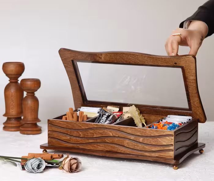 تیباکس چوبی 6 خانه آسا