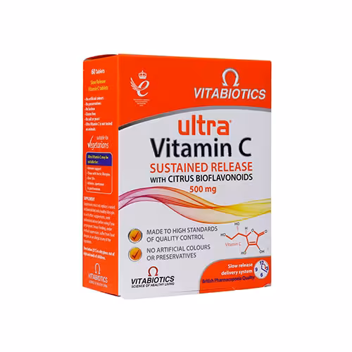 قرص MG500 اولترا ویتامین C ویتابیوتیکس
