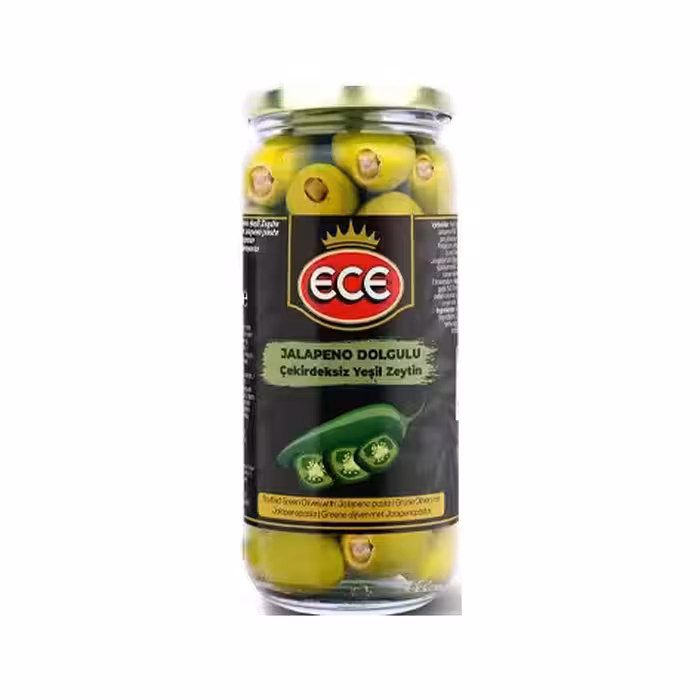 زیتون سبز پر شده با خمیر جالاپینو 470 گرم ای سی ای ECE