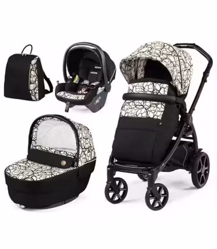 ست 4 تکه کالسکه پگ پرگو مدل Peg-Perego Book Graphic Gold