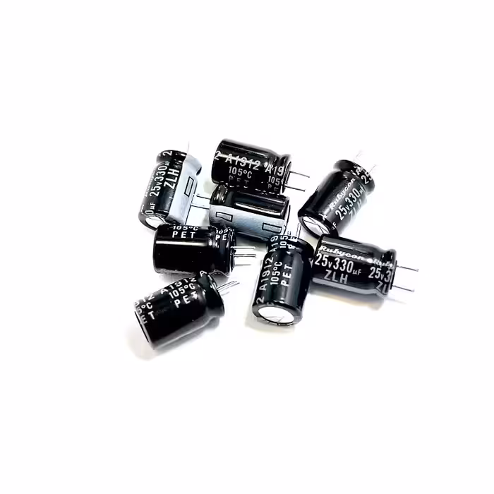 خازن 330 میکروفاراد 25 ولت ژاپنی Rubycon