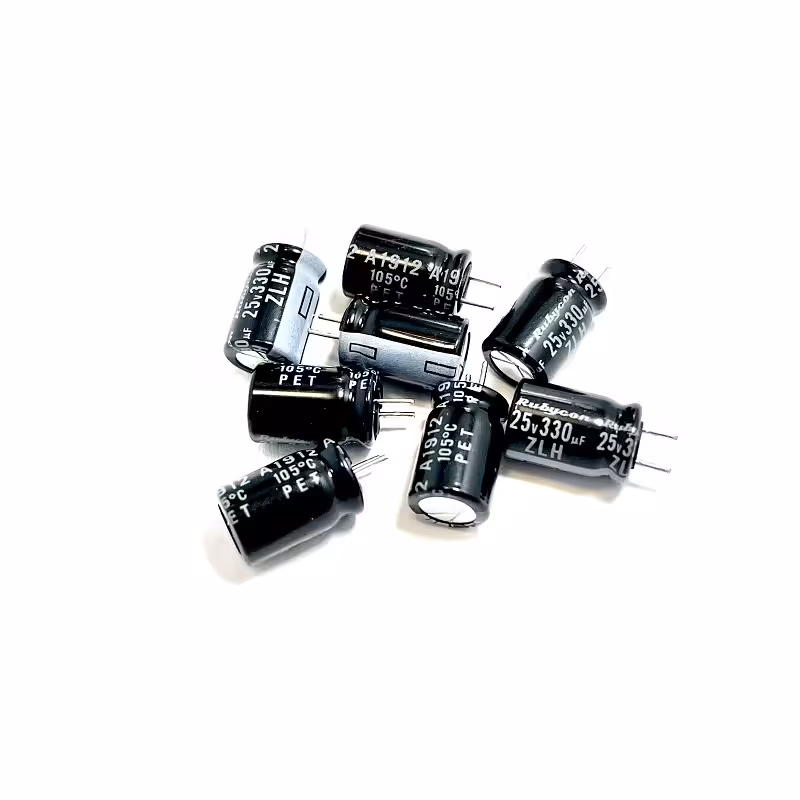 خازن 330 میکروفاراد 25 ولت ژاپنی Rubycon