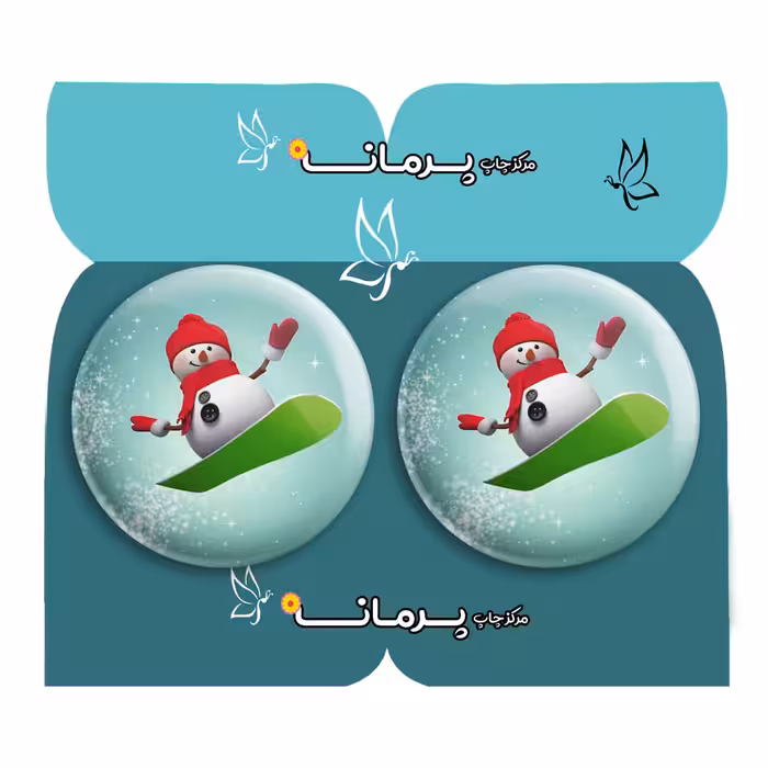 پیکسل پرمانه طرح آدم برفی کد pm2n.30441 مجموعه 2 عددی