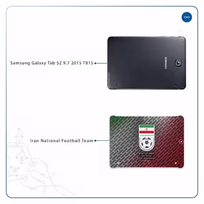 برچسب پوششی ماهوت مدل Iran-National-Football-Team مناسب برای تبلت سامسونگ Galaxy Tab S2 9.7 2015 T815