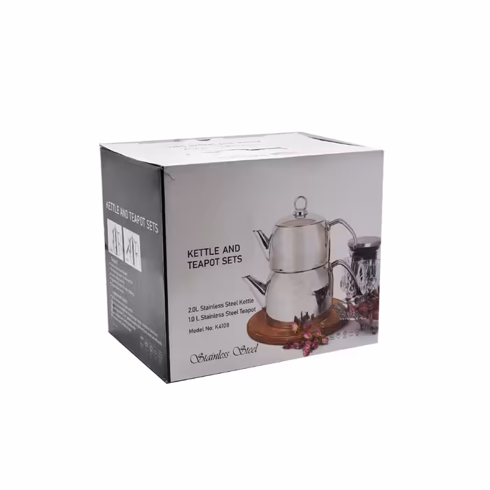 ست کتری و قوری مدل لوله دار کد 4108