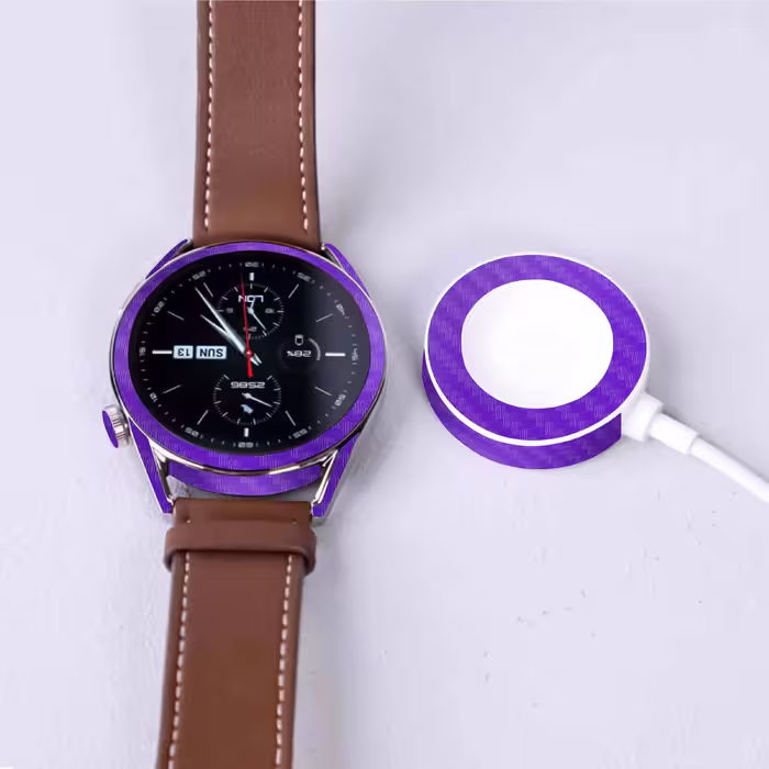 برچسب ماهوت طرح Purple-Fiber مناسب برای ساعت هوشمند هوآوی Watch GT 3 46mm