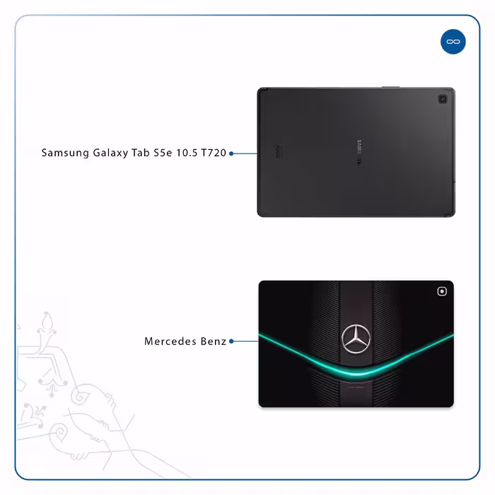 برچسب پوششی ماهوت مدل Mercedes-Benz مناسب برای تبلت سامسونگ Galaxy Tab S5e 10.5 2019 T720