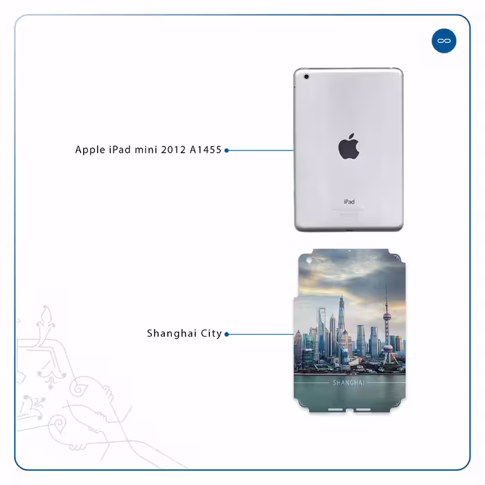 برچسب پوششی ماهوت مدل Shanghai City مناسب برای تبلت اپل iPad mini 2012 A1455