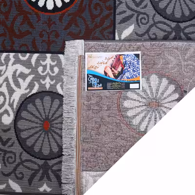 گلیم ماشینی دنیای فرش طرح گلبرگ کد 54