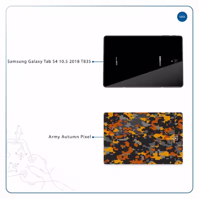 برچسب پوششی ماهوت مدل Army-Autumn-pixel مناسب برای تبلت سامسونگ Galaxy Tab S4 10.5 2018 T835