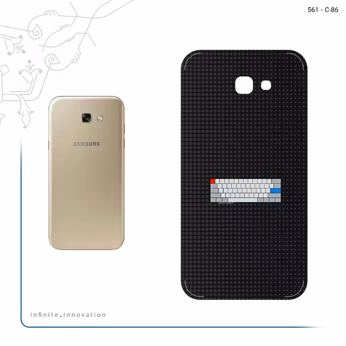 برچسب پوششی ماهوت مدل Minimal Keyboard Icon مناسب برای گوشی موبایل سامسونگ Galaxy A7 2017
