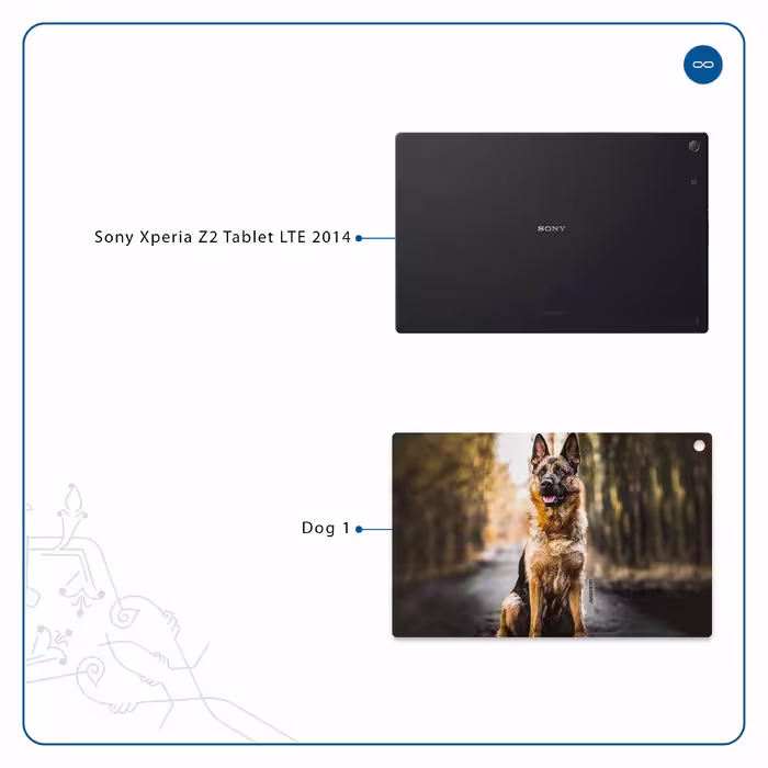 برچسب پوششی ماهوت مدل Dog-1 مناسب برای تبلت سونی Xperia Z2 Tablet LTE 2014