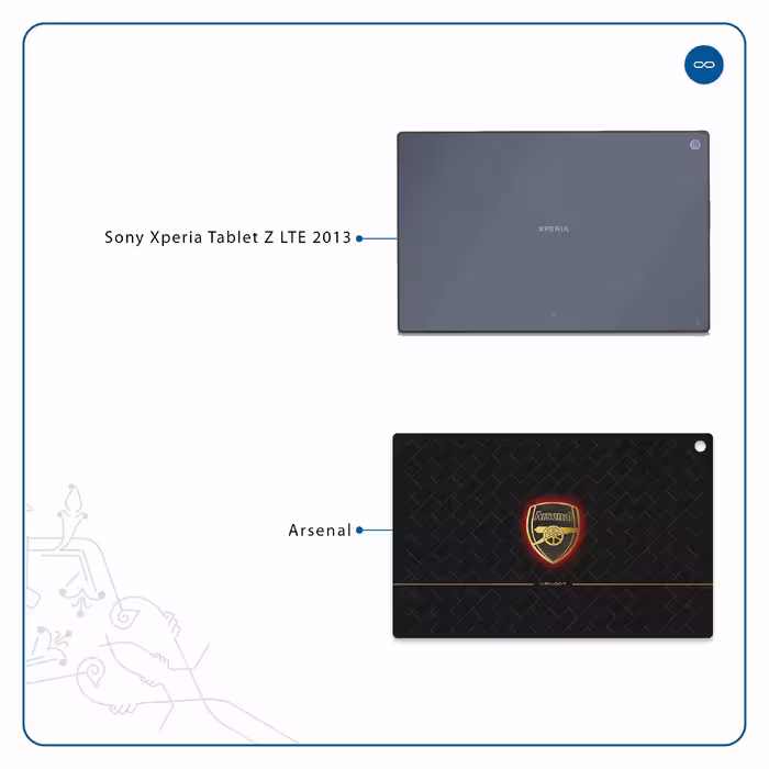 برچسب پوششی ماهوت مدل Arsenal مناسب برای تبلت سونی Xperia Tablet Z LTE 2013