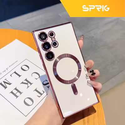 کاور اسپریگ مدل Magsafe-FU مناسب برای گوشی موبایل سامسونگ Galaxy S23 Ultra به همراه محافظ صفحه نمایش