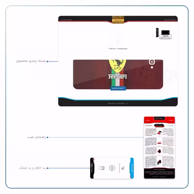 برچسب پوششی ماهوت مدل Ferrari مناسب برای تبلت سامسونگ Galaxy Tab A 10.1 2016 T585