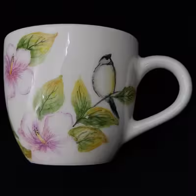  ست فنجان و نعلبکی سرامیکی هیوا طرح نسترن کد 10880927