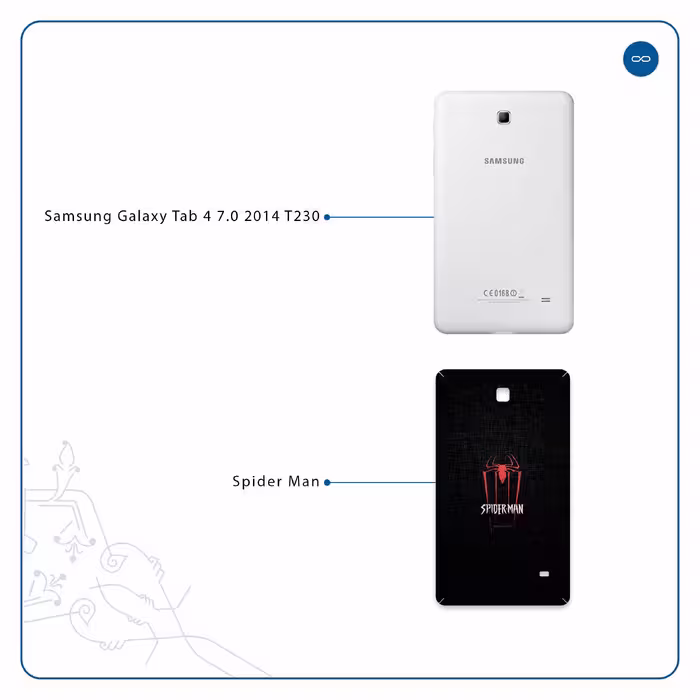 برچسب پوششی ماهوت مدل Spider-Man مناسب برای تبلت سامسونگ Galaxy Tab 4 7.0 2014 T230