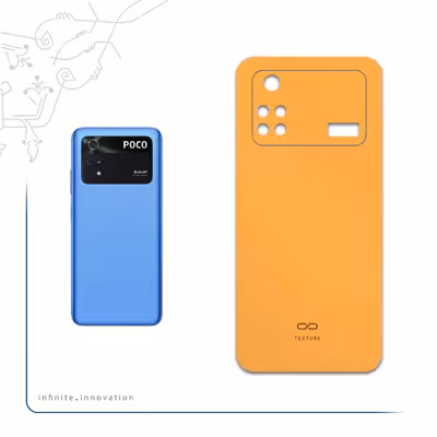 برچسب پوششی ماهوت مدل Matte-Orange مناسب برای گوشی موبایل شیائومی Poco M4 Pro 4G