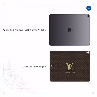 برچسب پوششی ماهوت مدل LOUIS-VUITTON-Logo مناسب برای تبلت اپل iPad Pro 12.9 (GEN 3) 2018 A1895