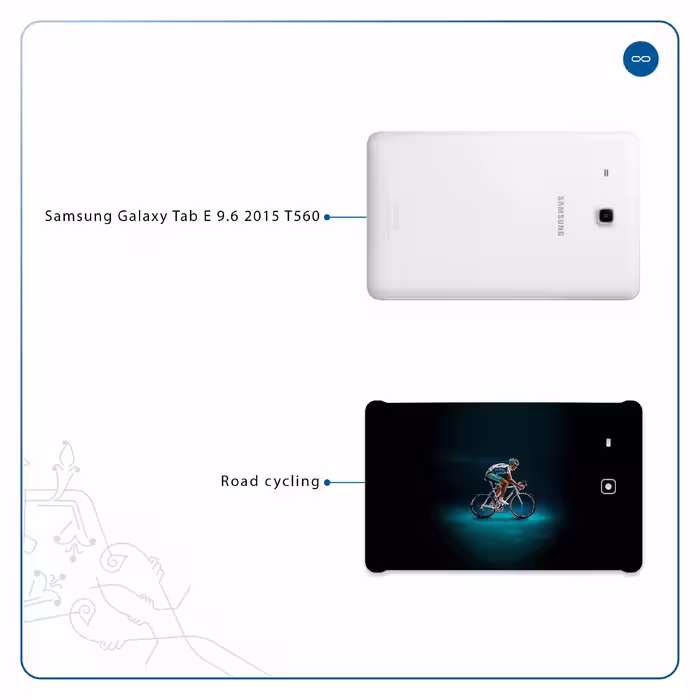 برچسب پوششی ماهوت مدل Road cycling مناسب برای تبلت سامسونگ Galaxy Tab E 9.6 2015 T560
