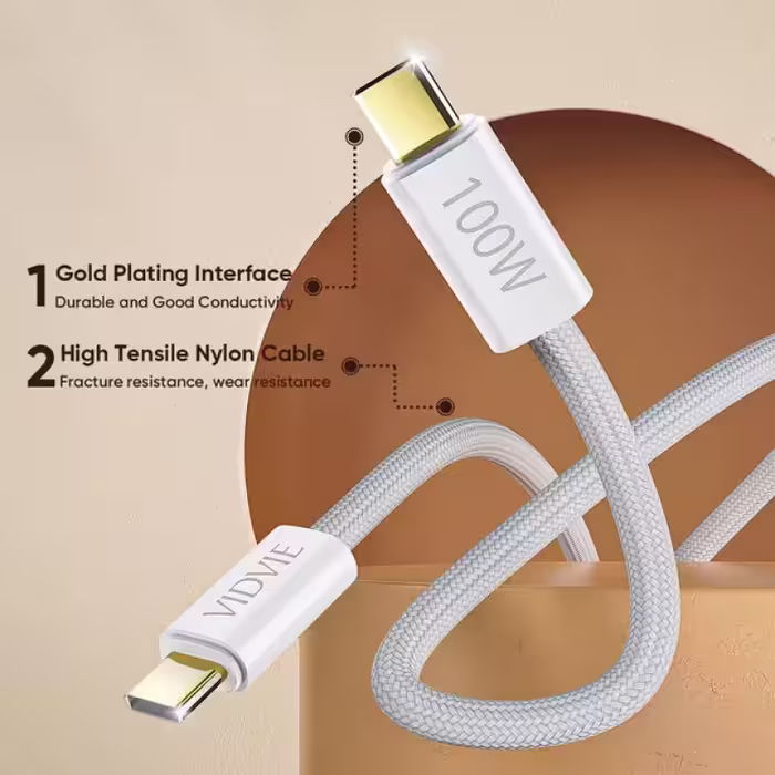 کابل USB-C ویدوی مدل CB4011C-C طول 1.2 متر