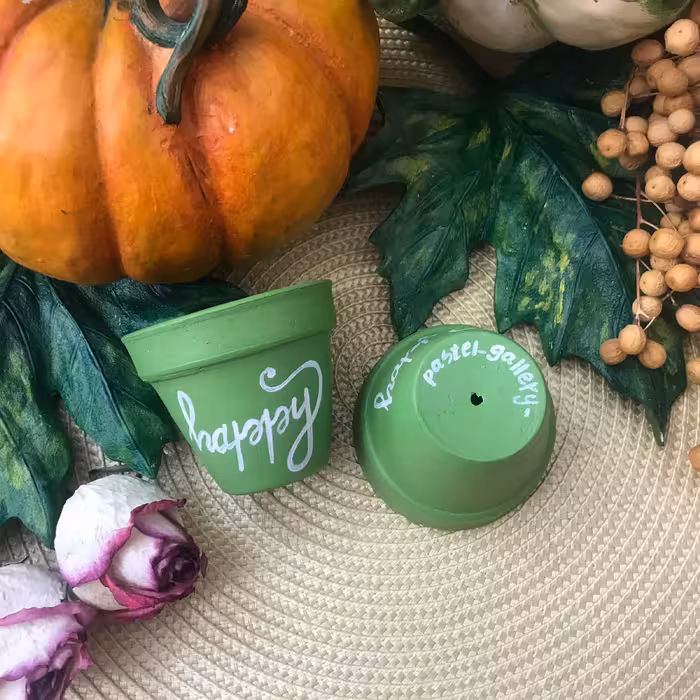 گلدان سفالی پاستل گالرئ مدل یاقوت کد 3