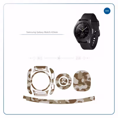 برچسب ماهوت طرح Army-Desert مناسب برای ساعت هوشمند سامسونگ Galaxy Watch 42mm